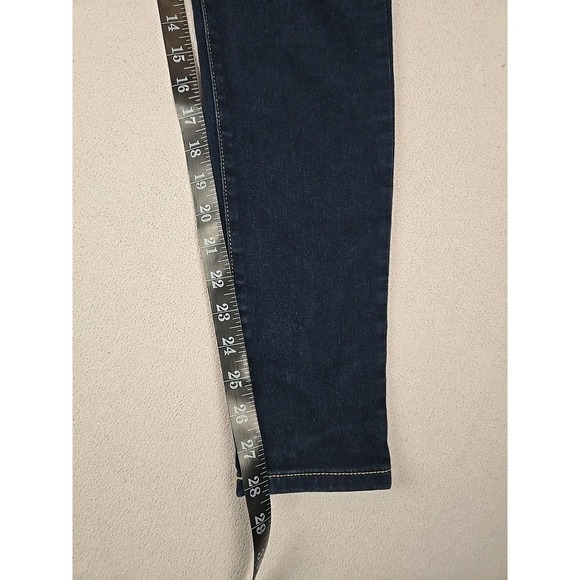 Michael Kors Selma Skinny Jeans – Dark Wash – Size 4 – Gold Button Detail - Picture 6 of 10